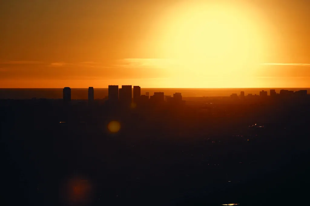 Citscape at sunset